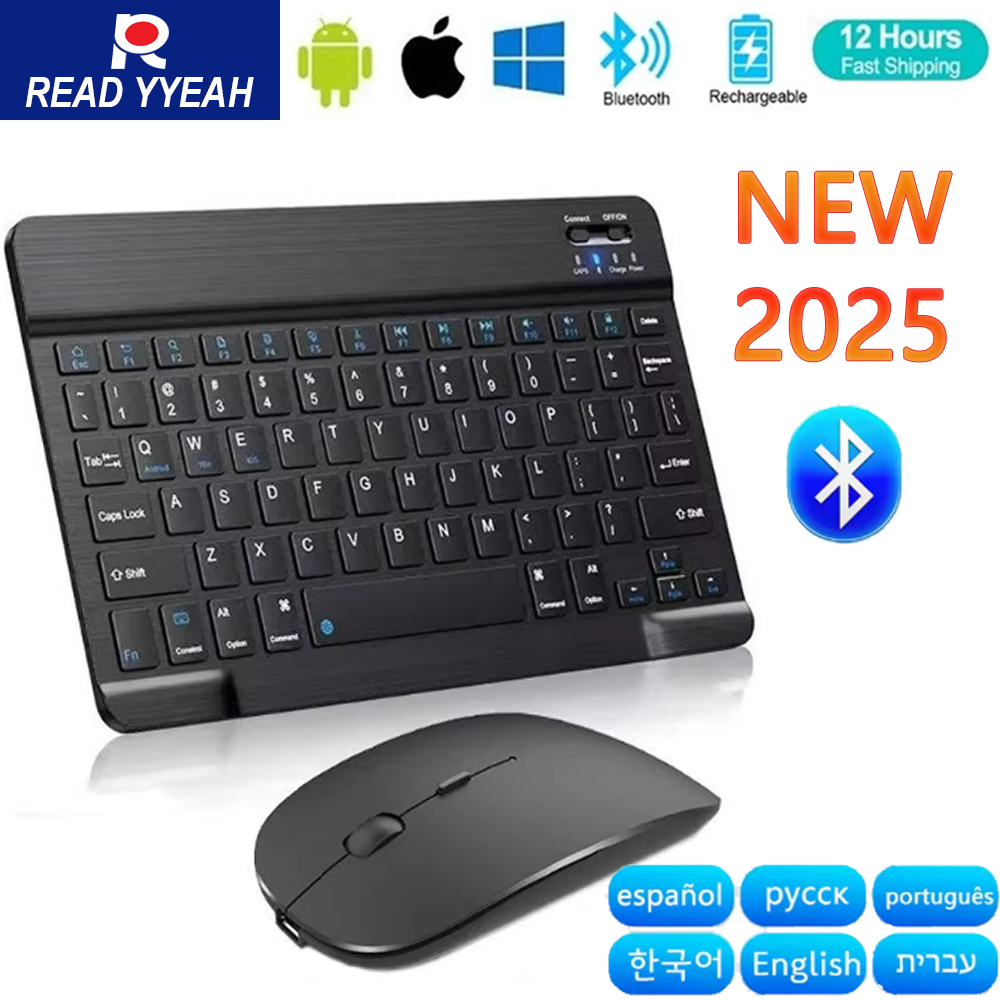 Desk Setup Keyboard - Nieuwe 2025 Bluetooth draadloze toetsenbordmuis voor