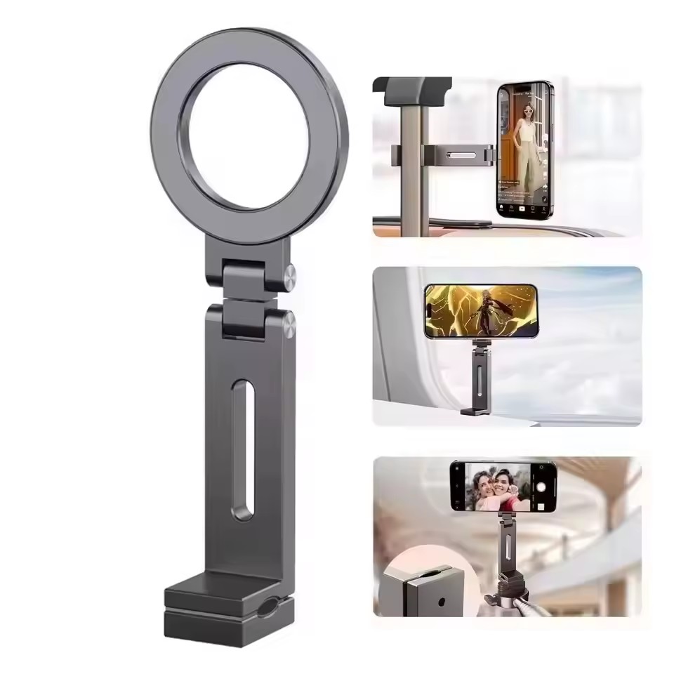 Desk Setup Essentials - Universele magnetische telefoonhouder Reisbenodigdheden Flexibele rotatie