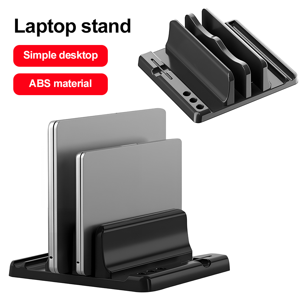 Desk Setup Essentials - Verticale laptopstandaard Multi-slot notebookopslaghouder Desktop Ruimtebesparende