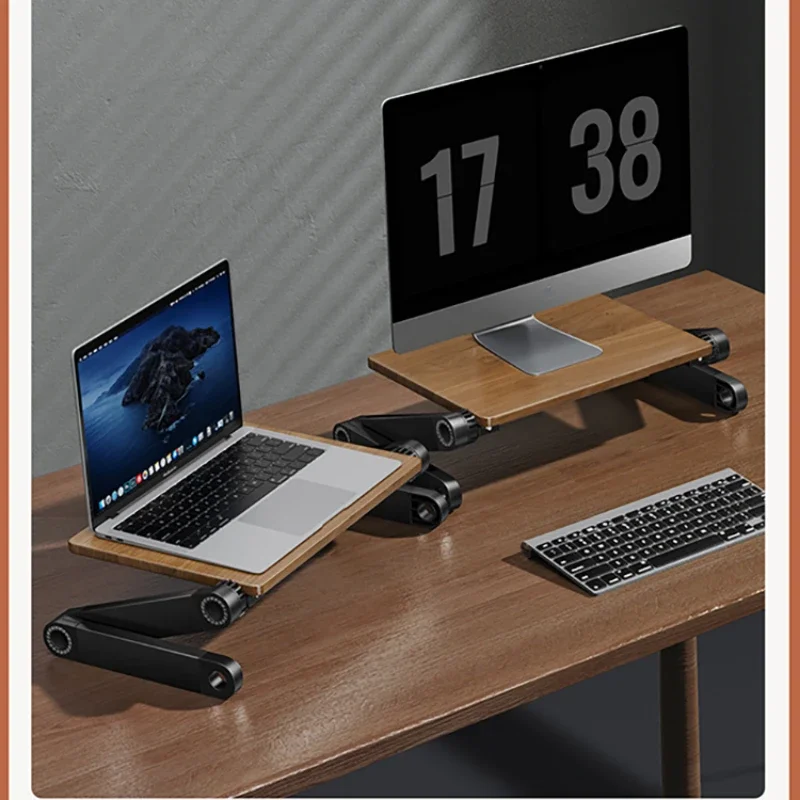 Monitor Riser Wood - Massief houten laptophoogtestandaard Verstelbare computerbeugel Desktopschermverhoger