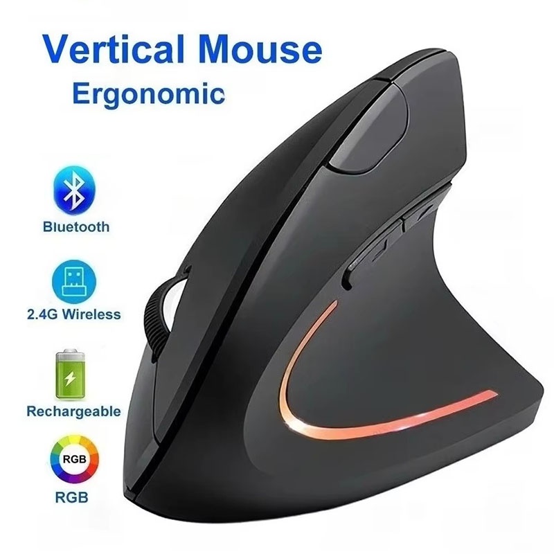 Ergonomic Desk Setup Keyboard - Ergonomisch compatibele verticale muis 2,4 GHz