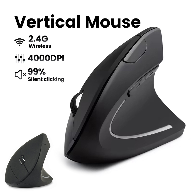 Ergonomic Desk Setup Keyboard - Ergonomische draadloze muis 1600 DPI RGB-achtergrondverlichting