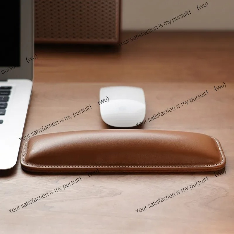 Ergonomic Desk Setup Keyboard - ZOCI-echt lederen polssteun Top-Grain lederen toetsenbordkussen