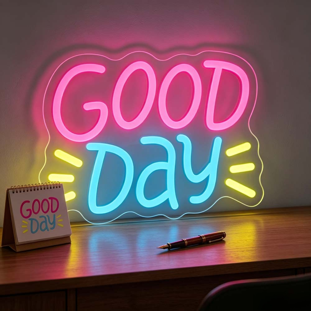 Desk Setup Aesthetic - Good Day Neon Sign LED Kleurrijk