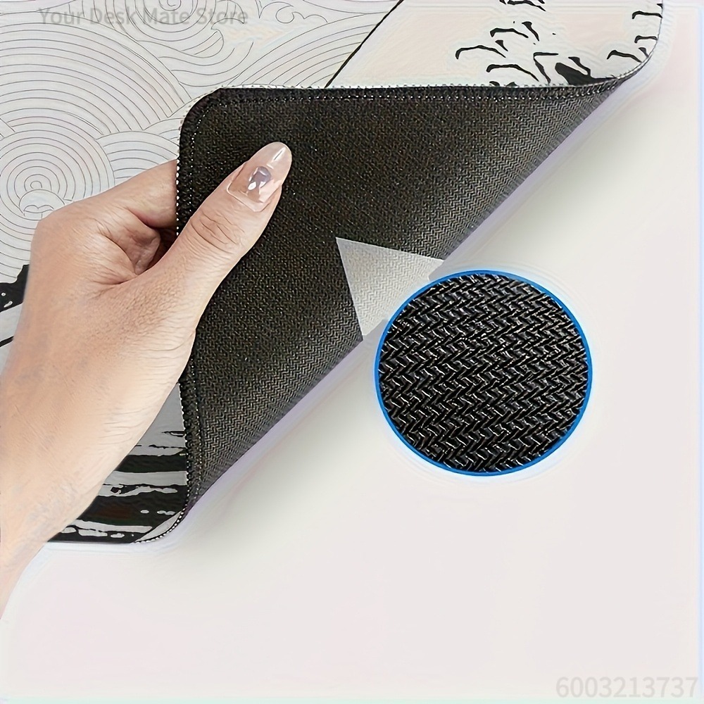 Zwart-witte Wave Art XXL burea - Desk Setup Aesthetic recensie en prijs