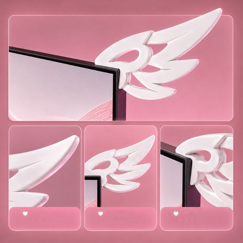 Kawaii 3D-vleugeldecoratie voo - Desk Setup Aesthetic recensie en prijs