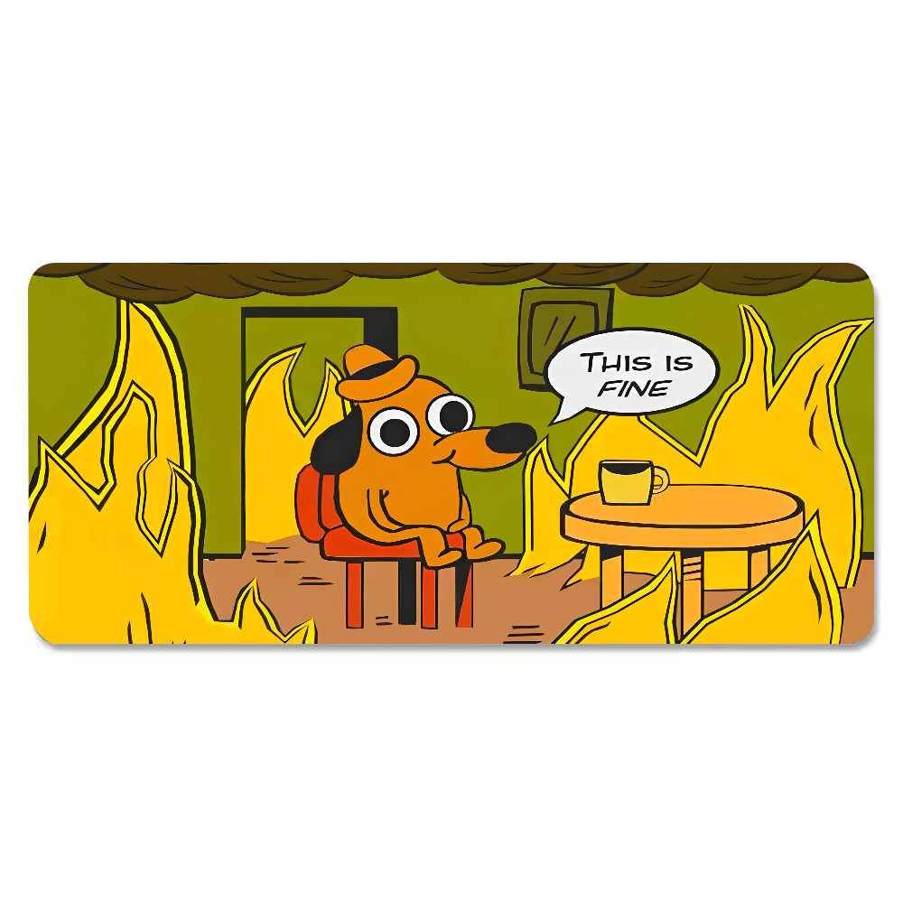 This Is Fine Dog Teckel Muisma - Desk Setup Cozy recensie en prijs