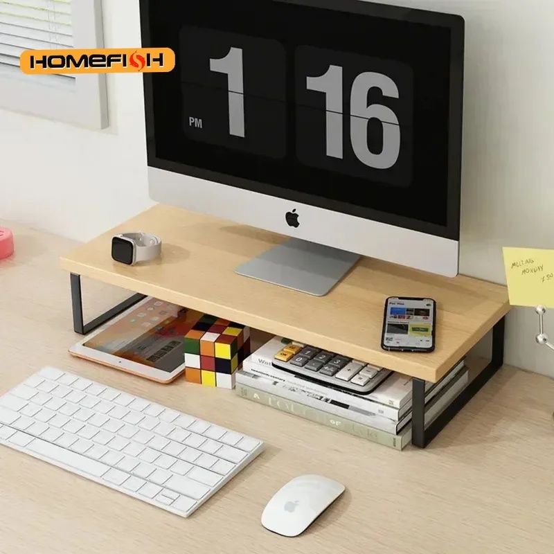 Verhoogde monitorstandaard voo - Monitor Riser Wood recensie en prijs