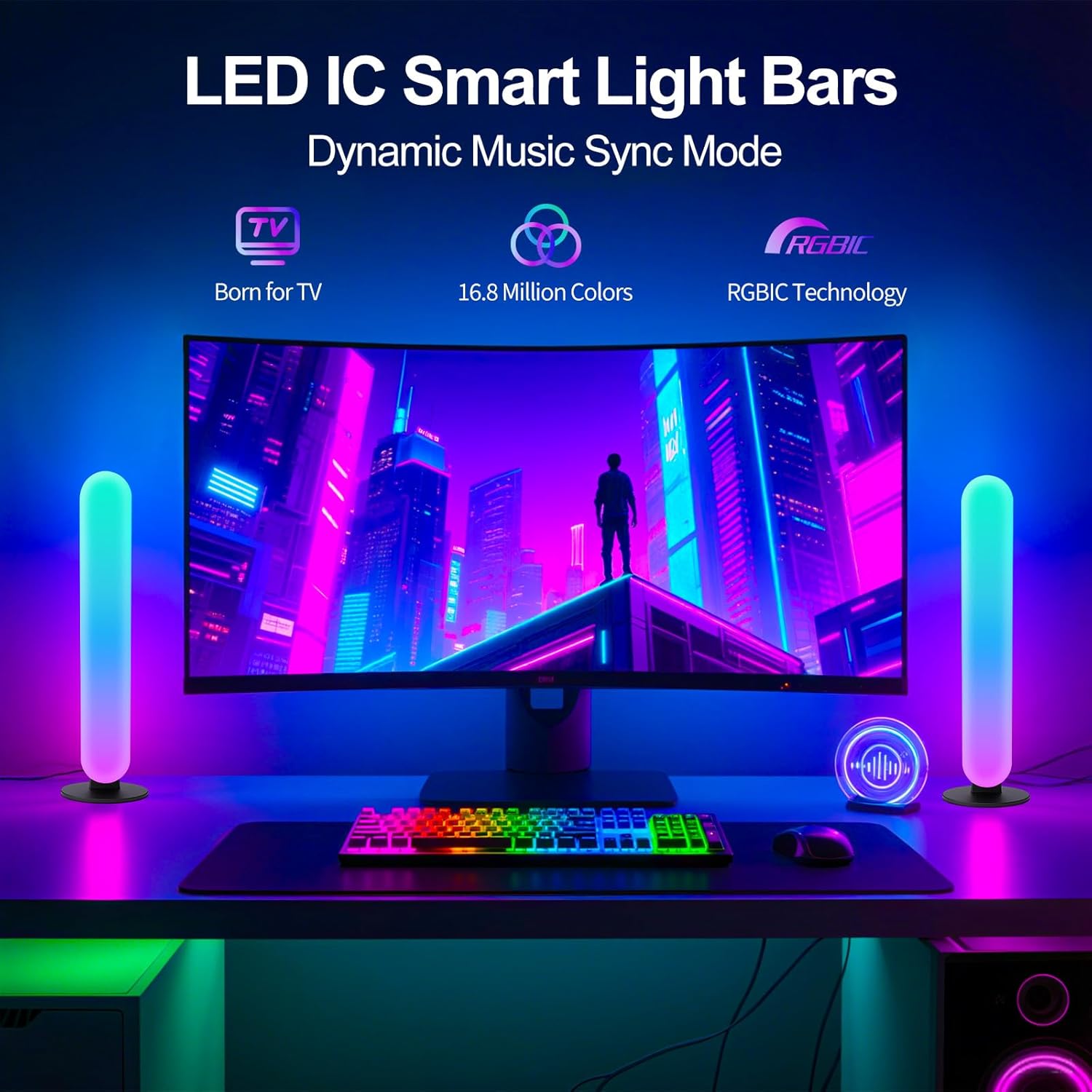 Plastic RGB LED-lichtbalk met  - Ambient Light Bar Usb recensie en prijs