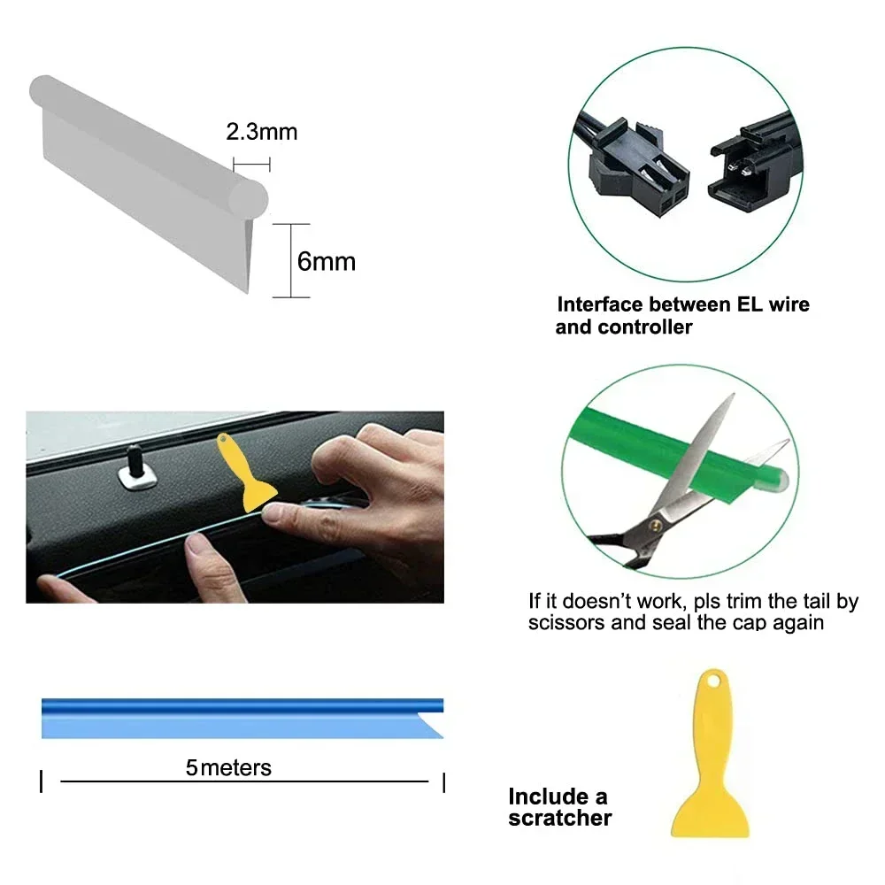 1/3/5M Auto-interieurverlichti - Ambient Light Bar Usb recensie en prijs