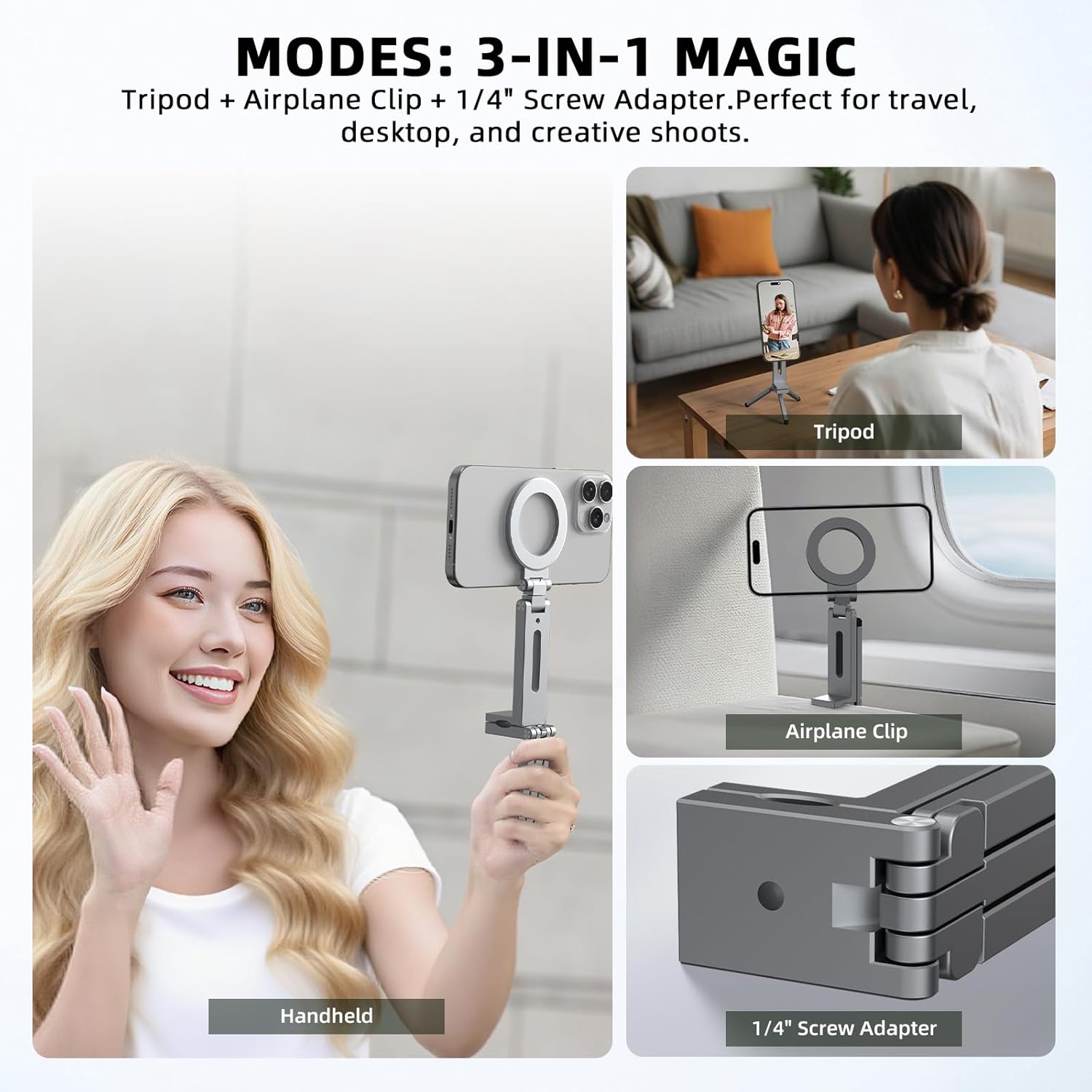 Magnetische selfie-telefoonhou - Desk Setup Essentials recensie en prijs