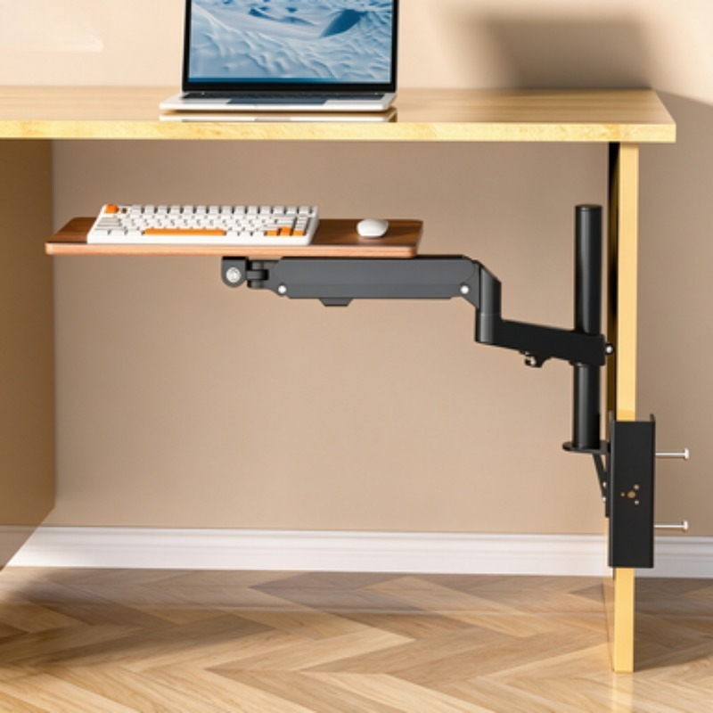 Bespaar ruimte onder het burea - Ergonomic Desk Setup Keyboard recensie en prijs