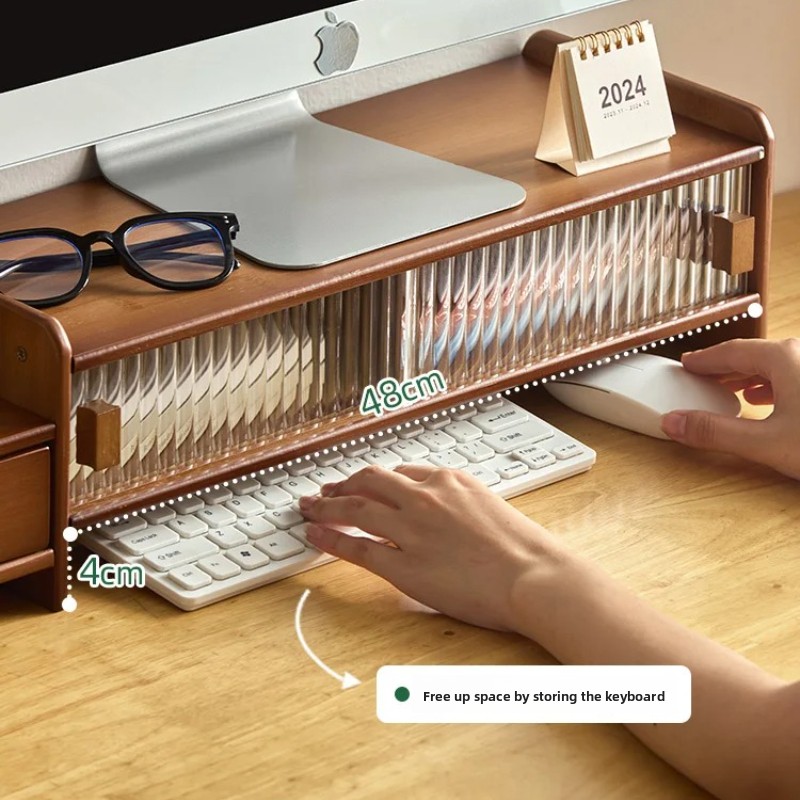 ‌ Monitorstandaard met lade-ve - Monitor Riser Wood recensie en prijs