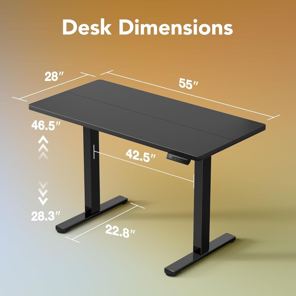 Elektrisch verstelbaar bureau, - Work Desk Home Setup recensie en prijs