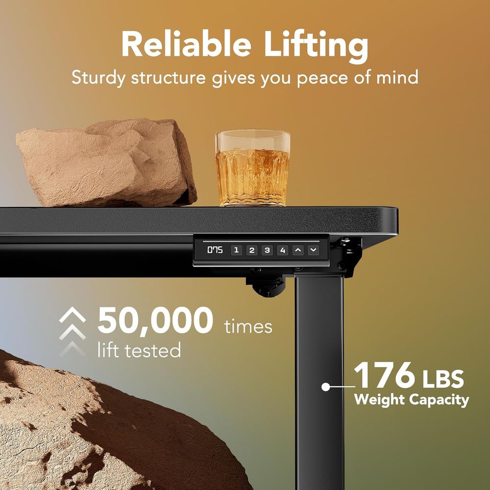 Elektrisch verstelbaar bureau, - Work Desk Home Setup recensie en prijs
