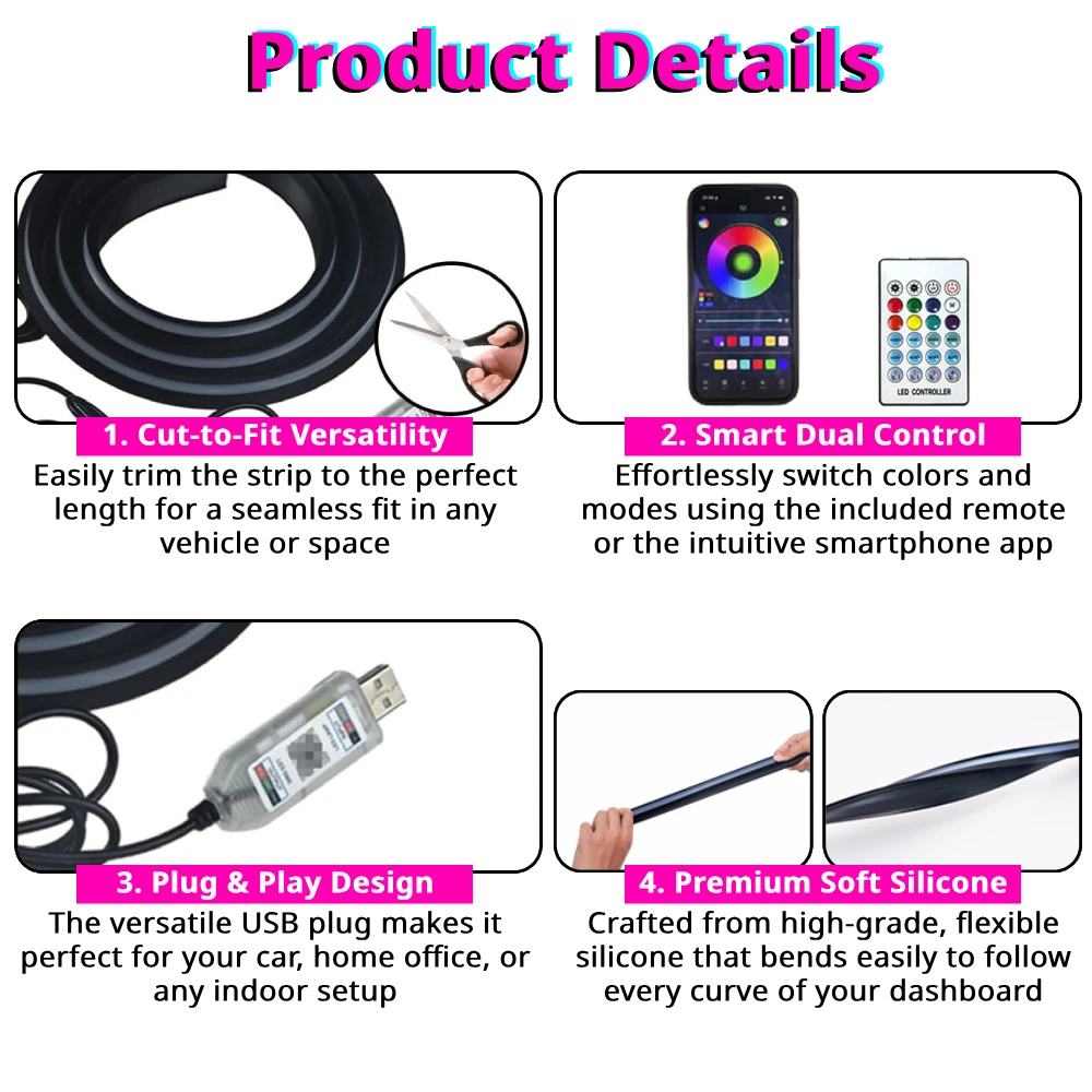 Auto voorruit sfeerverlichting - Ambient Light Bar Usb recensie en prijs