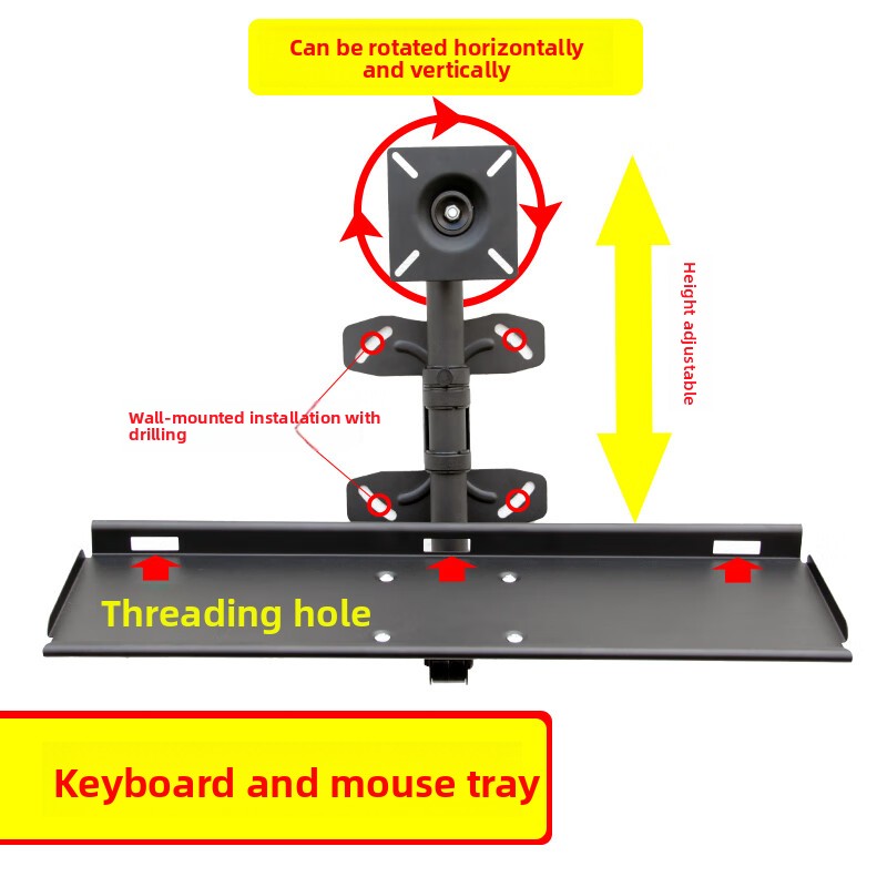Verstelbare wandtoetsenbordlad - Ergonomic Desk Setup Keyboard recensie en prijs
