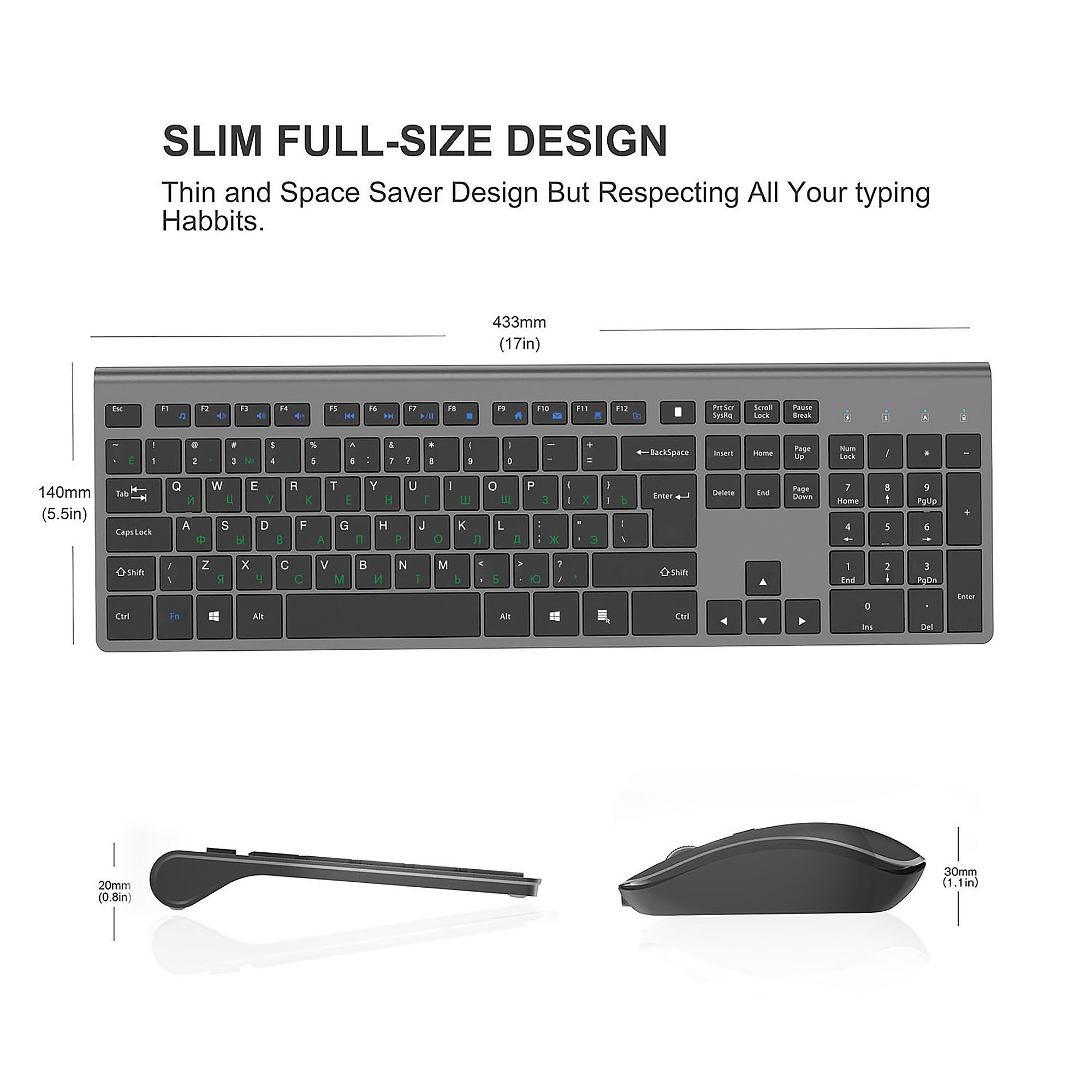 2.4G Oplaadbare Draadloze Toet - Desk Setup Keyboard recensie en prijs