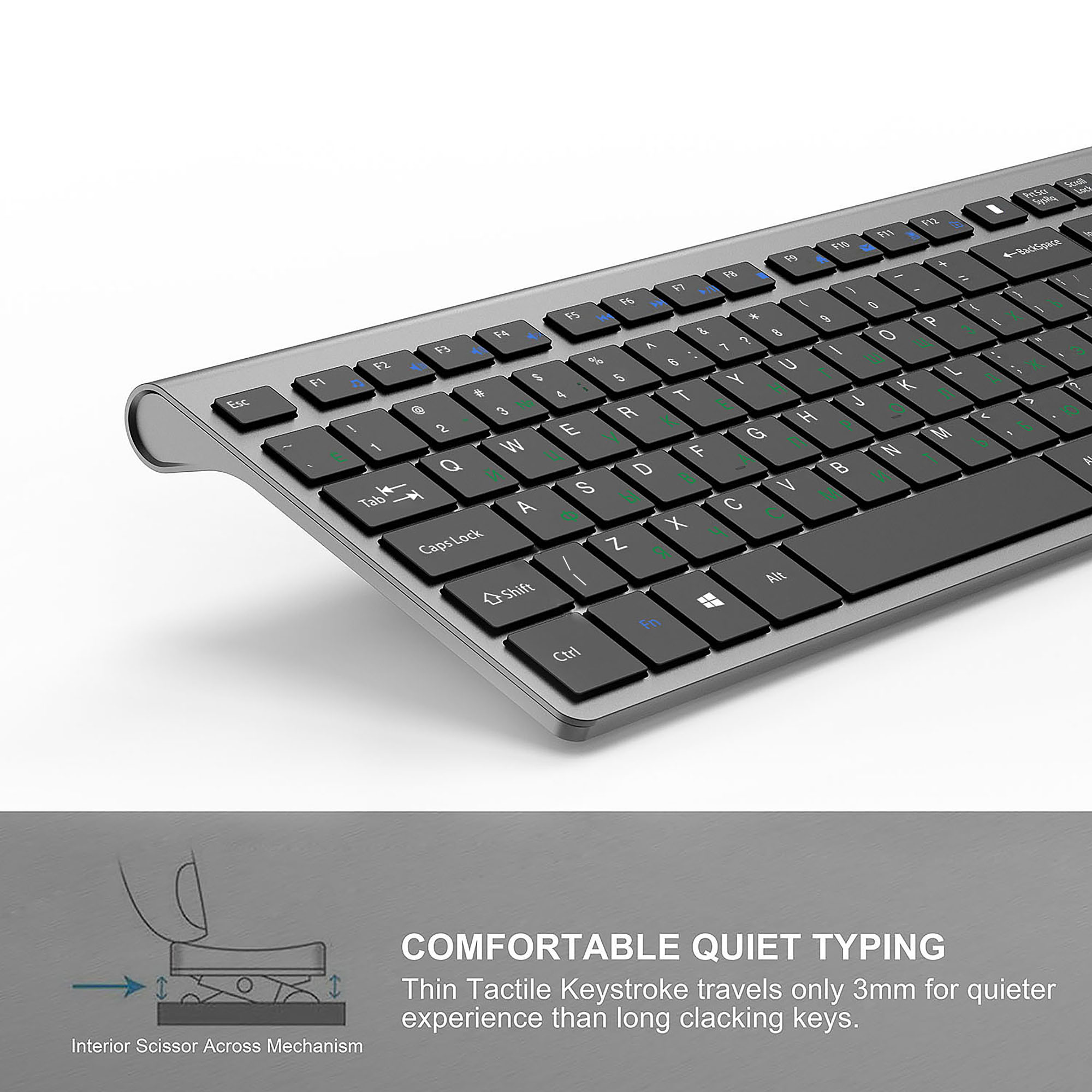 2.4G Oplaadbare Draadloze Toet - Desk Setup Keyboard recensie en prijs