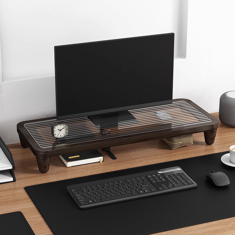 Bureauverhoger met bamboe plat - Monitor Riser Wood recensie en prijs