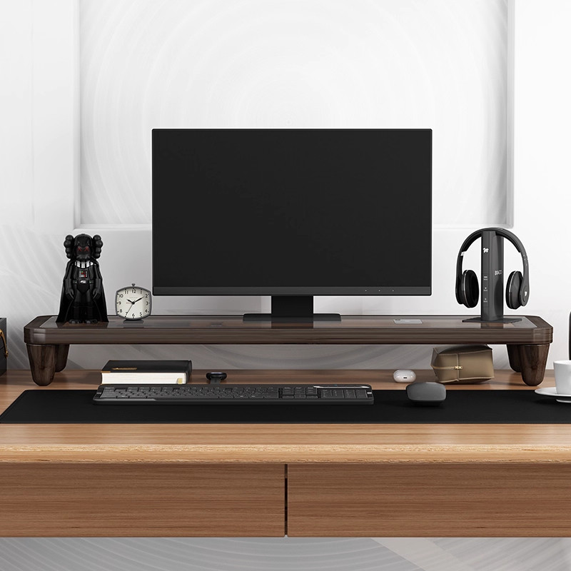 Bureauverhoger met bamboe plat - Monitor Riser Wood recensie en prijs