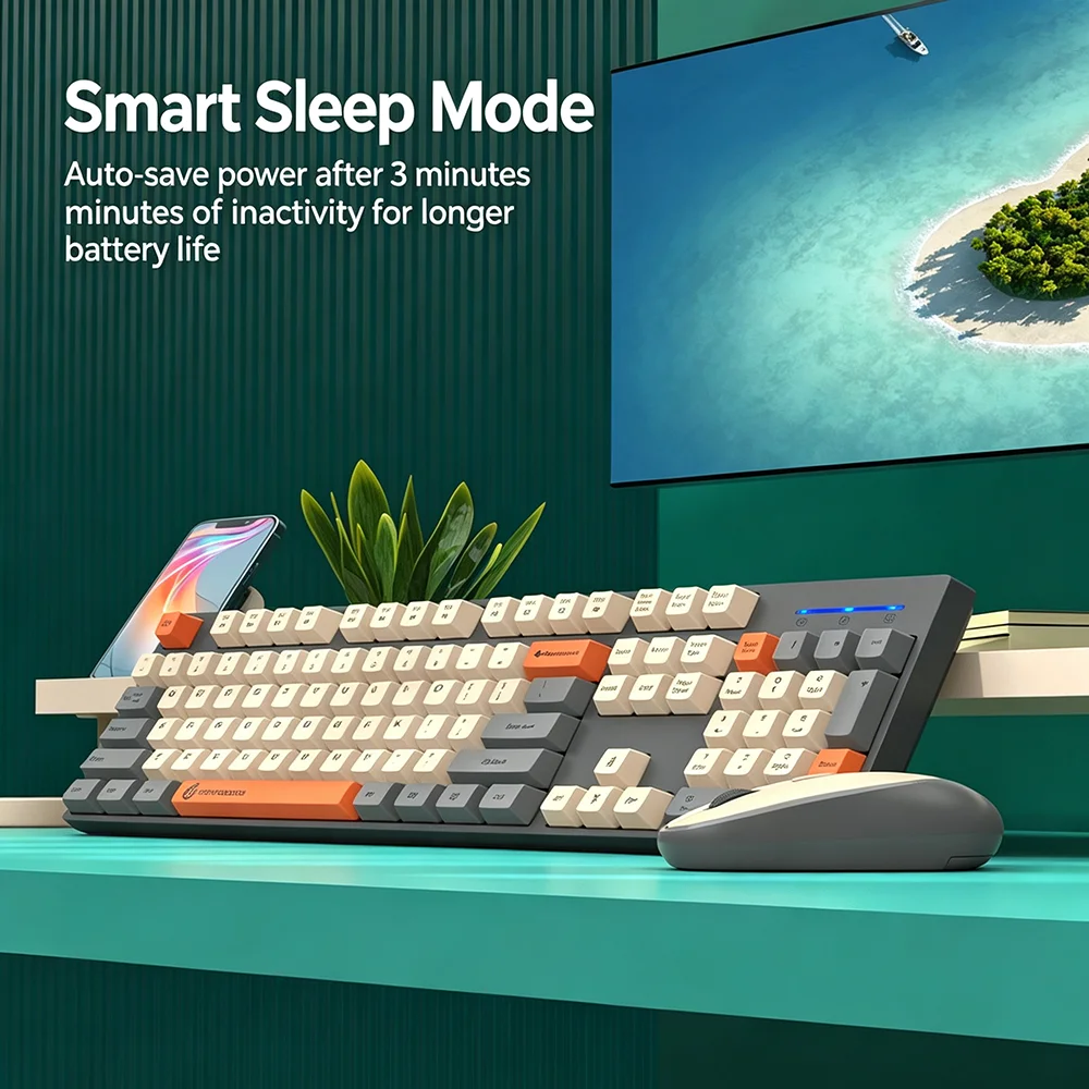 KEBIDUMEI 2.4G draadloos toets - Desk Setup Keyboard recensie en prijs