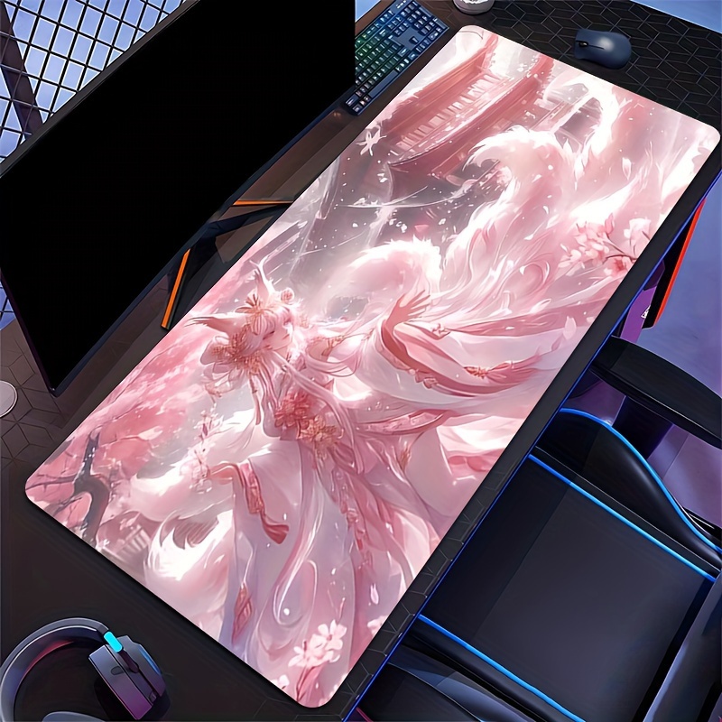 Anime Fox Girl bureaumat, uitg - Desk Setup Aesthetic recensie en prijs