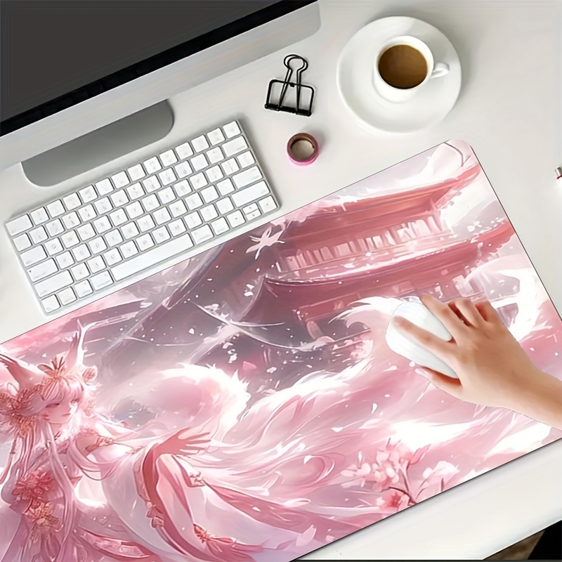 Anime Fox Girl bureaumat, uitg - Desk Setup Aesthetic recensie en prijs