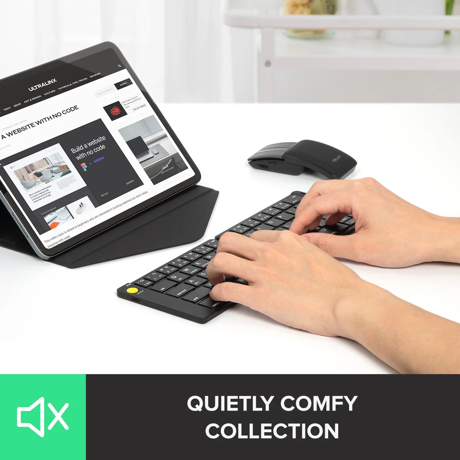 Delux opvouwbare toetsenbord-m - Desk Setup Keyboard recensie en prijs