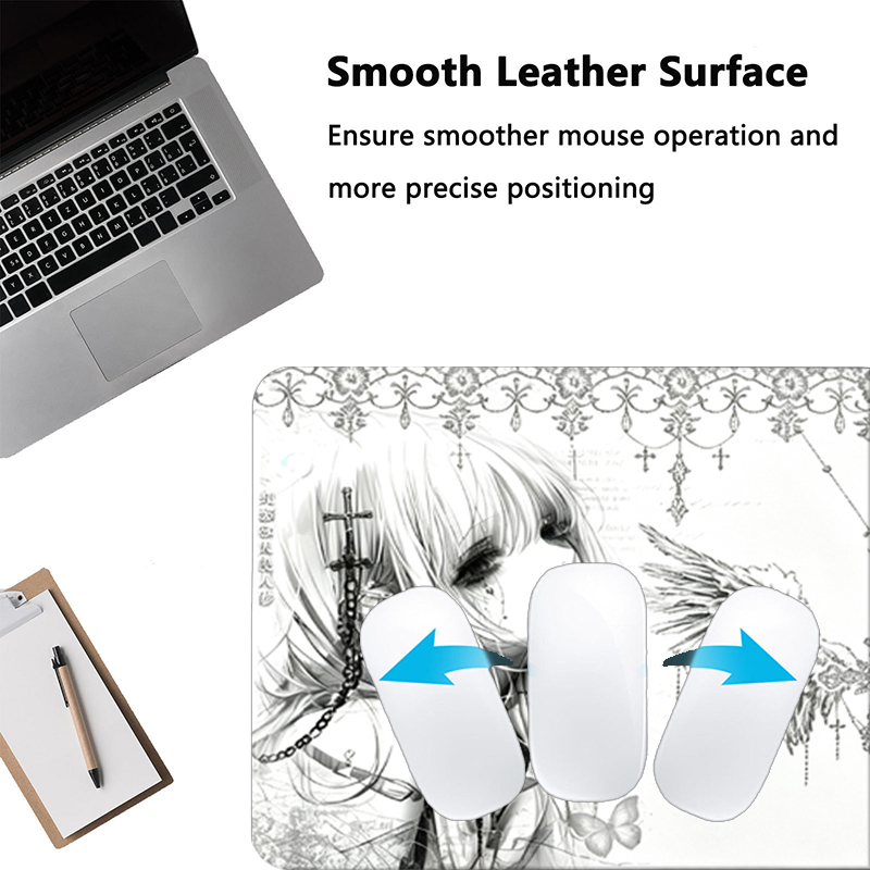 Leren muismat Zwart Wit Anime  - Desk Setup Cozy recensie en prijs