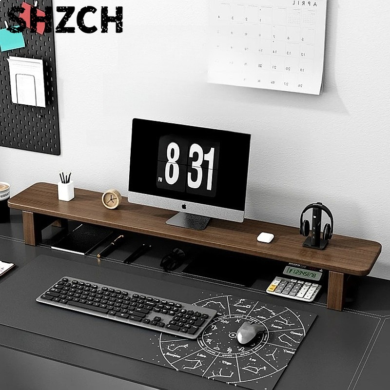 Walnoot Monitorstandaard Verho - Monitor Riser Wood recensie en prijs