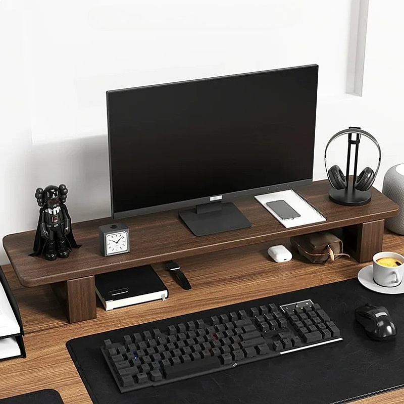 Walnoot Monitorstandaard Verho - Monitor Riser Wood recensie en prijs