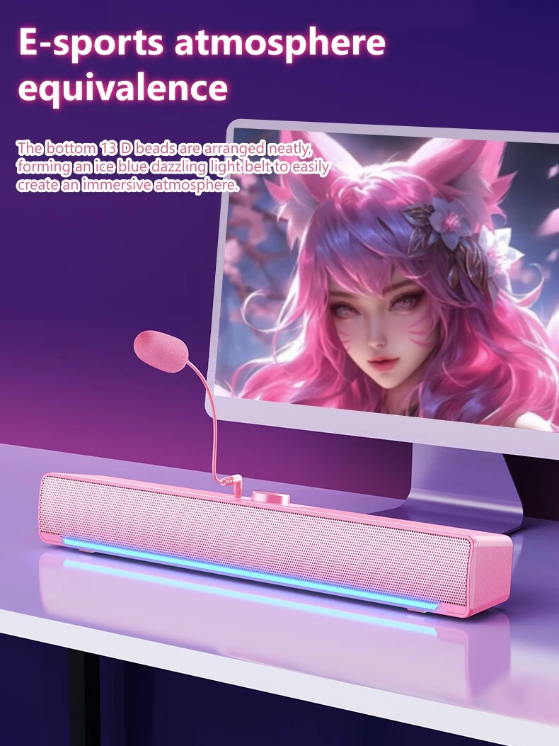 SADA V-196 Gaming Soundbar Spe - Ambient Light Bar Usb recensie en prijs